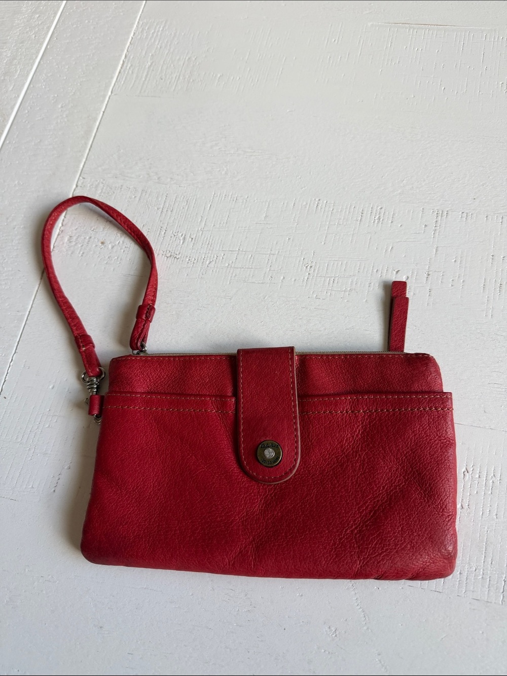 Cabelas Soft Red Leather Wristlet